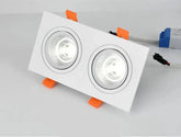 Square double head Adjustable lights source angel LED Down light