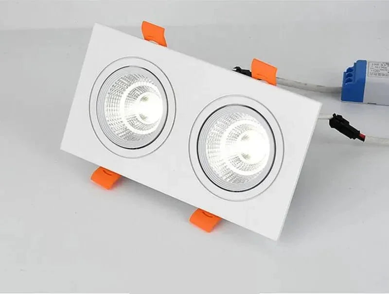 Square double head Adjustable lights source angel LED Down light