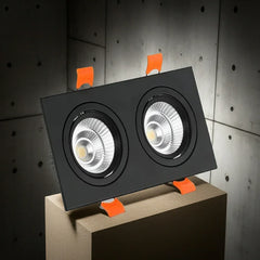 Square double head Adjustable lights source angel LED Down light