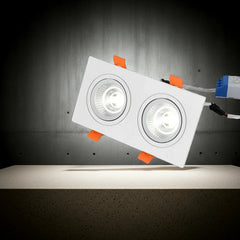 Square double head Adjustable lights source angel LED Down light