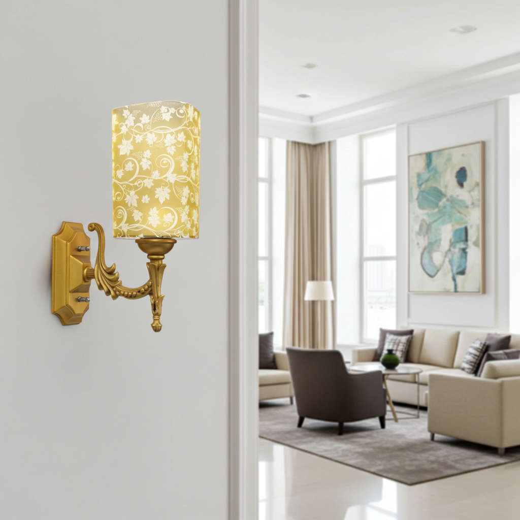 Fiber Wall Light (Gold)